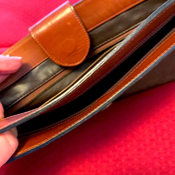 Vintage leather/suede clutch purse - Picture 4 of 6